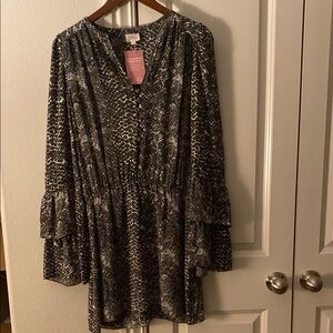 Black and White Animal Print Dress